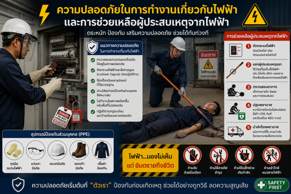 ความปลอดภัยในการทำงานเกี่ยวกับไฟฟ้าและการช่วยเหลือผู้ประสบเหตุจากไฟฟ้า