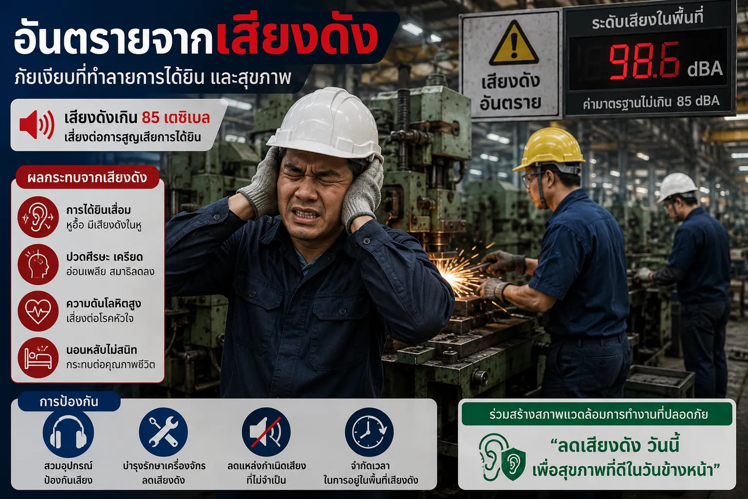 หลักสูตร อันตรายจากเสียงและมาตรการอนุรักษ์การได้ยิน