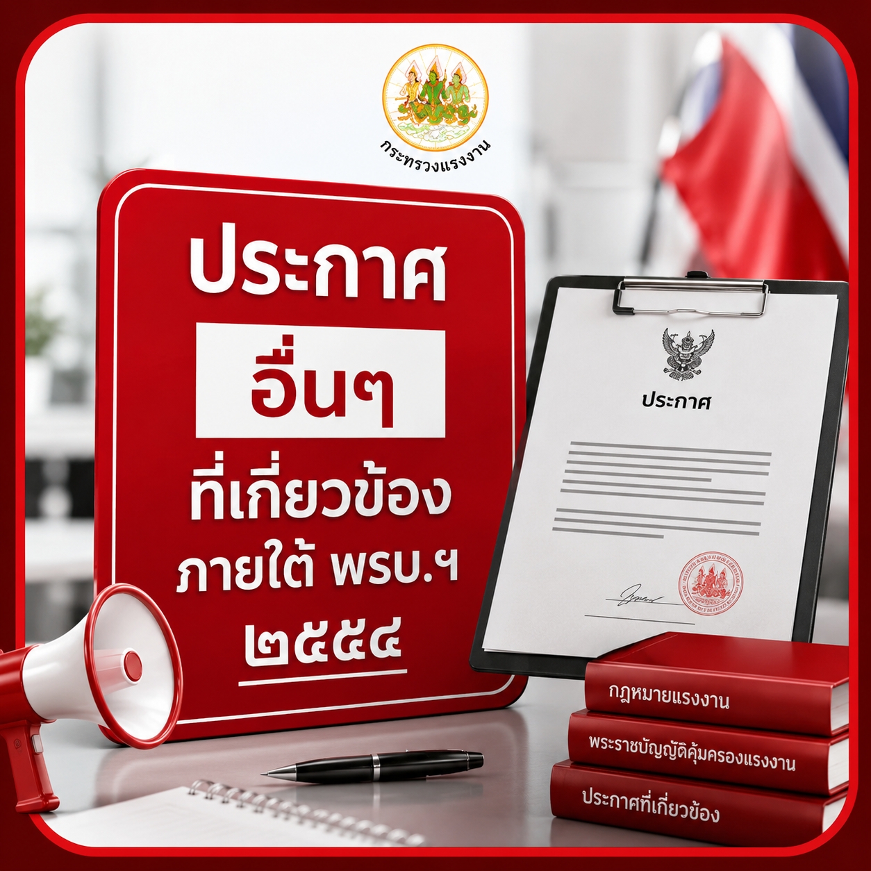 ประกาศ อื่นฯ ที่เกี่ยวข้องภายใต้ พรบ.ฯ 2554