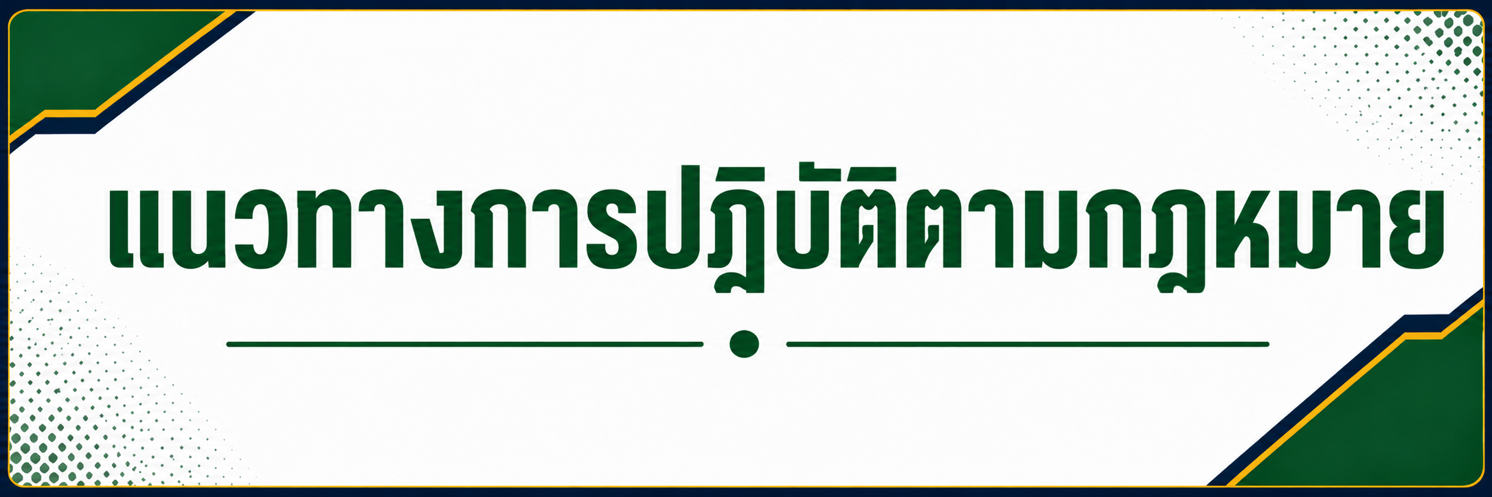 แนวทางการปฎิบัติตามกฎหมาย